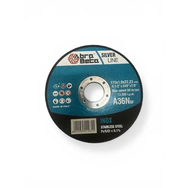 DISCO DA TAGLIO ABRA BETA 115X1X22,3 MM PER INOX