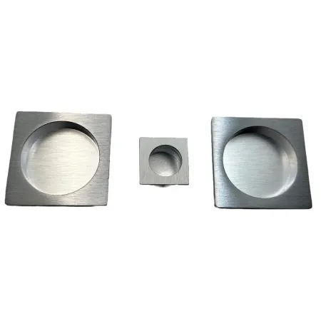 VI.TEL. KIT PORTE SCORREVOLI NICCHIA QUADRATA CIECA 57X57 MM FORO 48 MM CROMO SATINATO