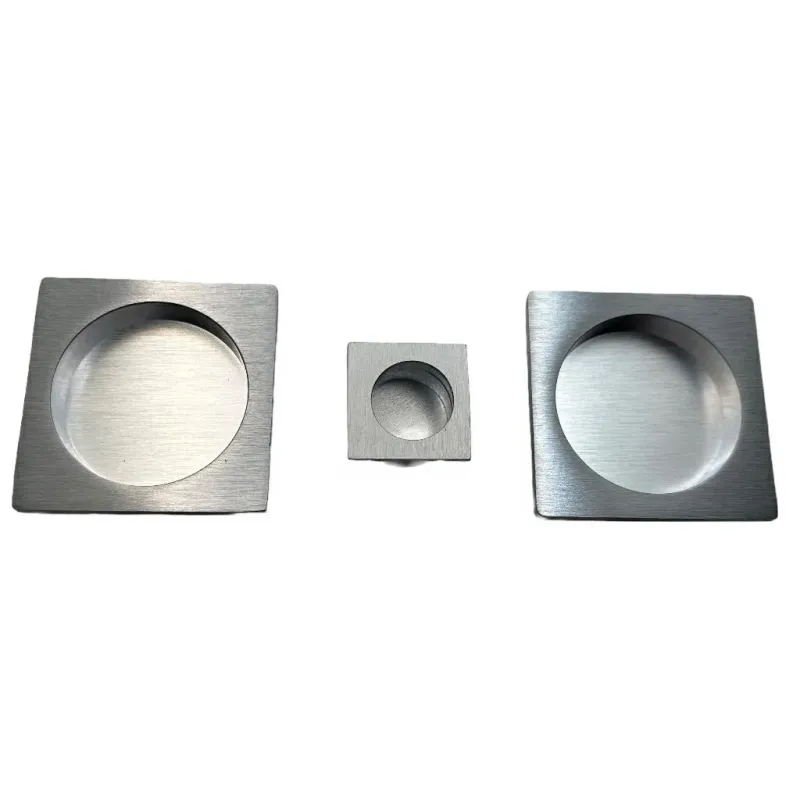 VI.TEL. KIT PORTE SCORREVOLI NICCHIA QUADRATA CIECA 57X57 MM FORO 48 MM CROMO SATINATO