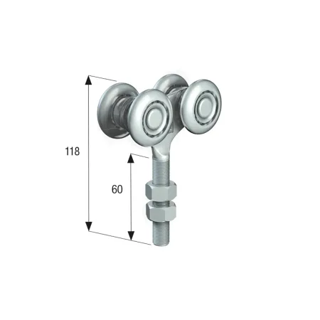 omge art. 53 carrello 4 ruote diametro 38 mm portata 220 kg umipas 2