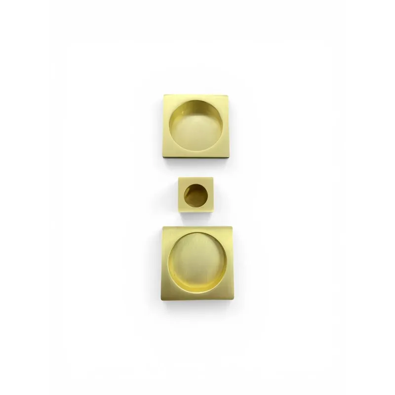 VI.TEL. KIT PORTE SCORREVOLI NICCHIA QUADRATA CIECA 57X57 MM FORO 48 MM ORO SATINATO
