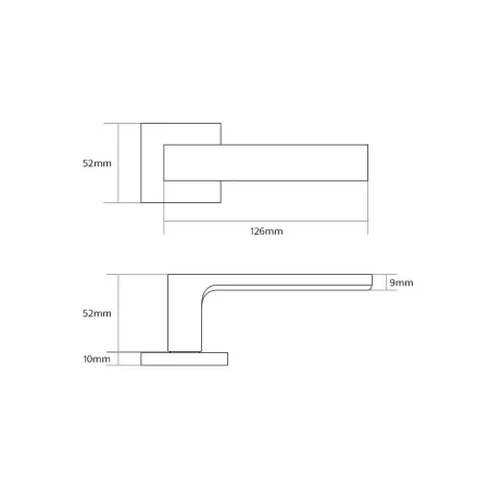 Maniglia porta interna Capri Vi.Tel cromo satinato rosetta 50x50 umipas 2