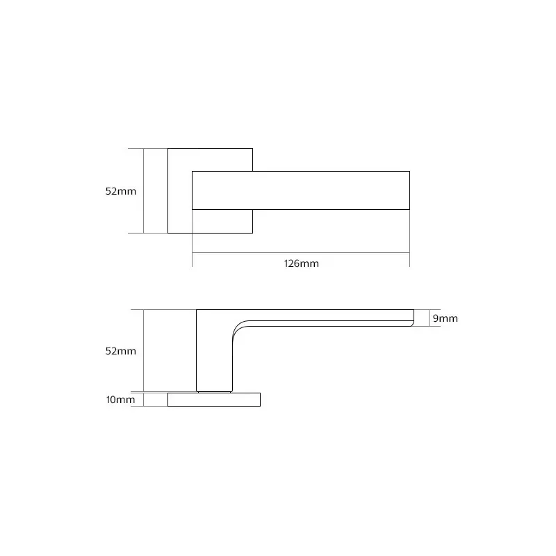 Maniglia porta interna Capri Vi.Tel cromo satinato rosetta 50x50 umipas