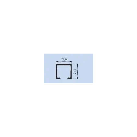 Sliding PROFILO ALLUMINIO PER PORTE PIEGHEVOLI A FILO SIRIO ASPIDE LUNGHEZZA CM 100 PORTATA 60 KG ARGENTO - Art. 10020100A 2