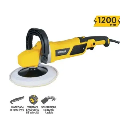 Lucidatrice RTRMAX 1200W 180mm Velocità Variabile umipas