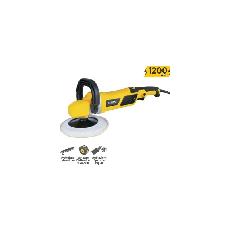 Lucidatrice RTRMAX 1200W 180mm Velocità Variabile umipas