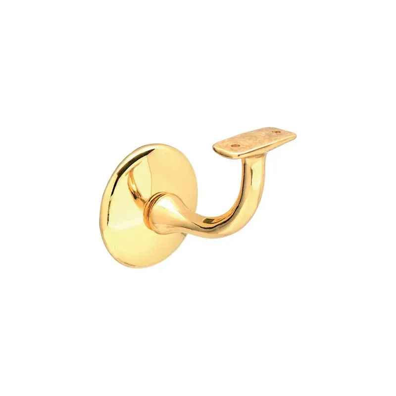 Supporto per corrimano base tonda ottone lucido umipas
