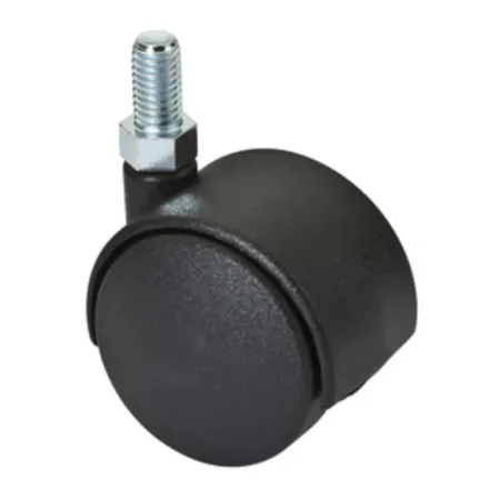 RUOTA GEMELLARE PER MOBILI IN NYLON Ø 40 MM CON PERNO M6X10 MM - 30 KG