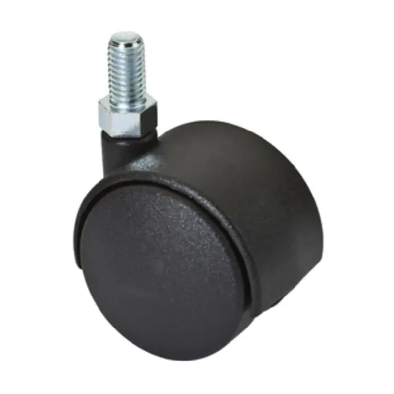 RUOTA GEMELLARE PER MOBILI IN NYLON Ø 40 MM CON PERNO M6X10 MM - 30 KG
