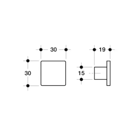 Poliplast POMOLO QUADRO PER MOBILI 30X30 MM COLORE ALLUMINIO 
pomello, pomello anta mobile soggiorno, pomello anta soggiorno, p 2