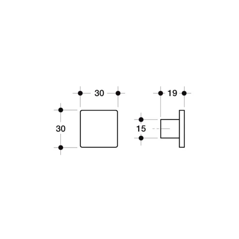 022q pomolo poliplast, pomolo quadrato, pomolo anta cucina, pomello per mobili bagno, pomello  anta mobile, pomello per mobili m