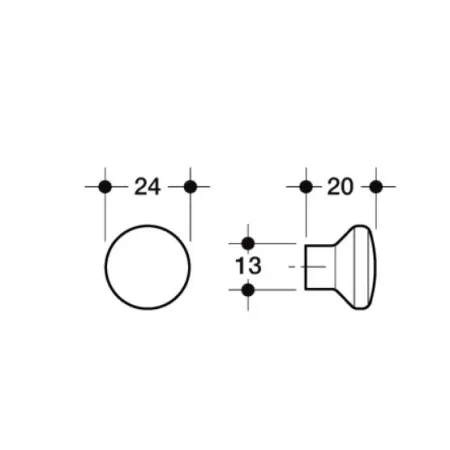  Poliplast POMOLO PER MOBILI 24X20 MM COLORE CROMO LUCIDO 2
