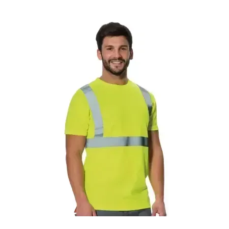 T-Shirt Alta Visibilità Gialla Logica 2XL Manica Corta umipas