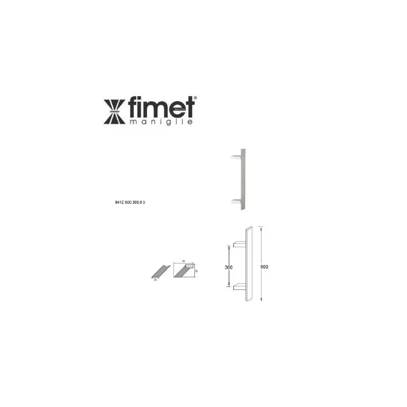 Maniglione Porta Inox Oregon FIMET 300 mm Inclinato umipas