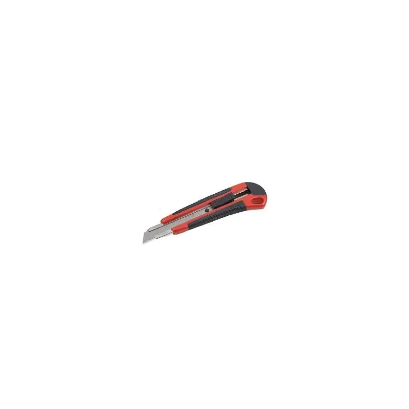 Taglierino Cutter 18 mm con Impugnatura in Gomma e 2 Lame umipas