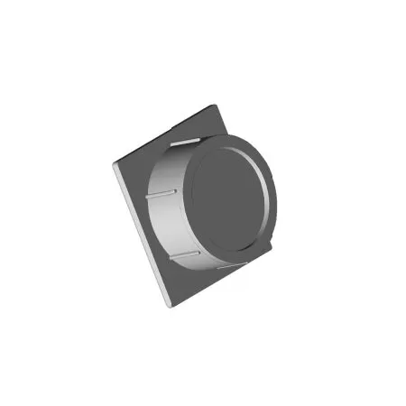 Poliplast MANIGLIA PER MOBILI AD INCASSO IN ABS 44X44 MM COLORE ALLUMINIO - Art. 344 RAL9006 2