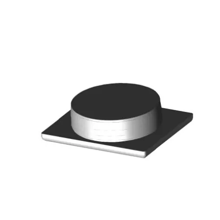 Poliplast MANIGLIA QUADRA PER MOBILI AD INCASSO 66X50 MM IN ABS COLORE ALLUMINIO - Art. 059 RAL9006 2