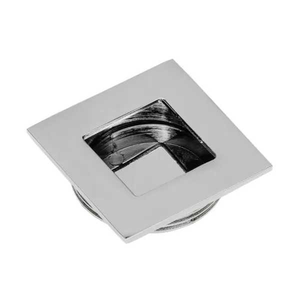 Poliplast MANIGLIA QUADRA PER MOBILI AD INCASSO 66X50 MM COLORE CROMO LUCIDO