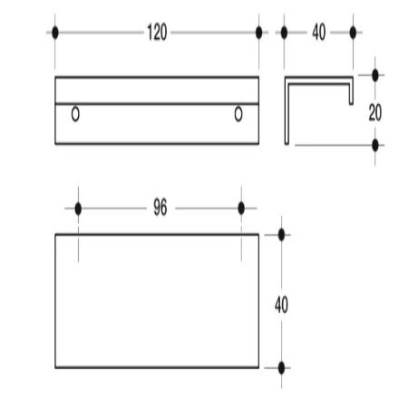 Poliplast MANIGLIA PER MOBILI IN ABS INTERASSE 96 MM COLORE NERO - Art. 0320VE 
maniglia nascosta per cucina 2
