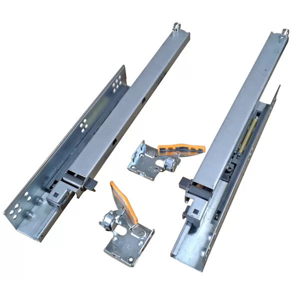 Ram Industrie GUIDE PER CASSETTI INVISIBILI SOFT ESTRAZIONE TOTALE 500 MM SERIE Q21  - KG 35 -guide ram, guide per cassetto, gui