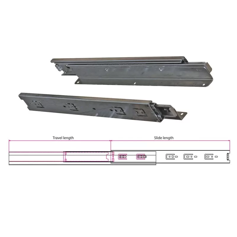 Ram Industrie GUIDE PER CASSETTI A SFERA ESTRAZIONE TOTALE STANDARD 400 MM SERIE 44 - KG 45  guide ram, guide per cassetto, guid