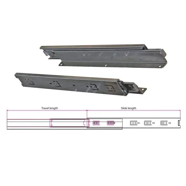 Ram Industrie GUIDE PER CASSETTI A SFERA ESTRAZIONE TOTALE STANDARD 400 MM SERIE 44 - KG 45  guide ram, guide per cassetto, guid