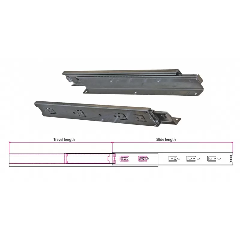 Ram Industrie GUIDE PER CASSETTI A SFERA ESTRAZIONE TOTALE STANDARD 450 MM SERIE 44 - KG 45 - Art. 44450
guide ram, guide per c